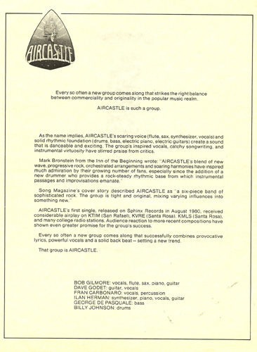 Aircastle - promo material - 1980